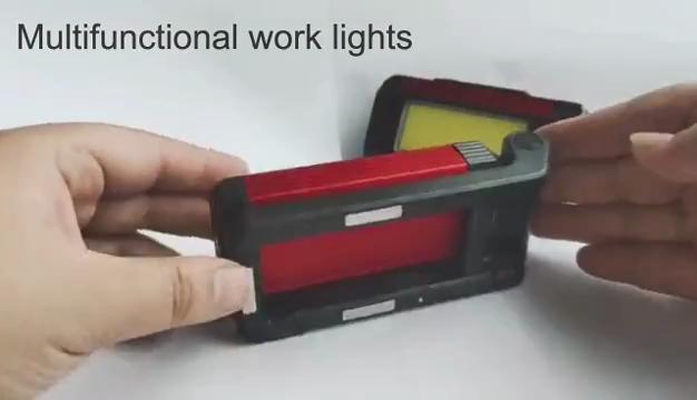 COB Work Light with Magnet LED Flashlight Camping Lamp IPX6 Waterpoof Torch USB Rechargeable Lantern As Power Bank