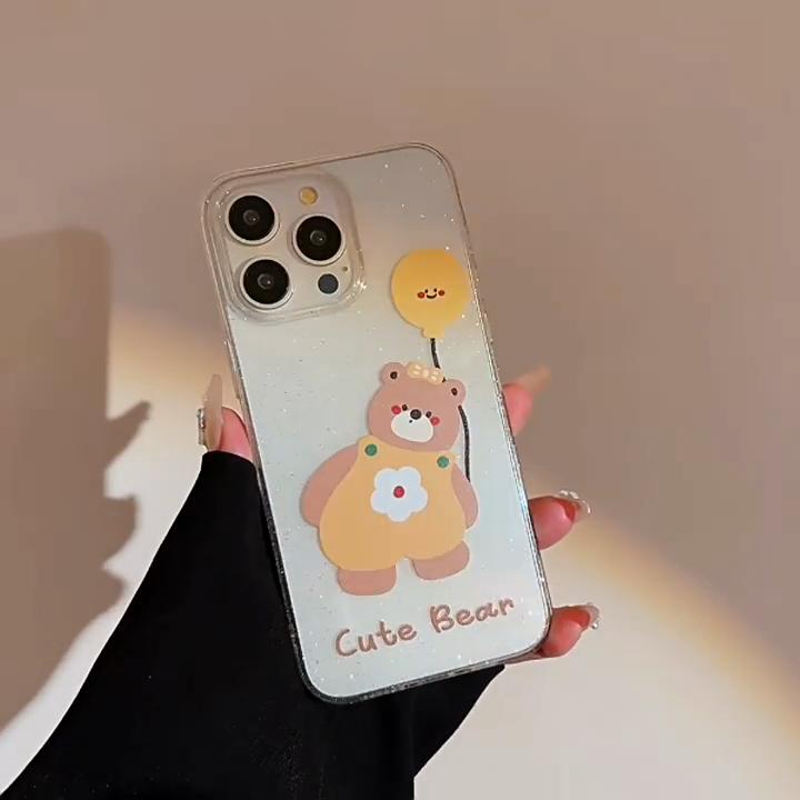 Balloon Cute Bear Case for iPhone 17 iPhone 17 Pro Max