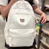Solid Color Schoolbag Female Junior High School Student Campus Backpack Travel Backpack