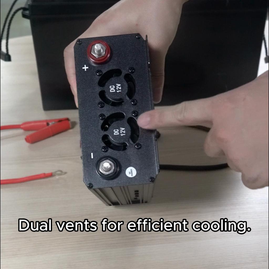 EAFC Neues Upgrade Hochleistungs-Wechselrichter 3000W Spitzenleistung 12V DC auf 220V-240V AC Konverter, mit eingebautem 5V/ 2.1A USB