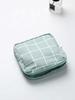 Stylish Black Polyester Tampon Organiser - Portable Large Capacity Cosmetic and Small Item Organiser with Art Print Design