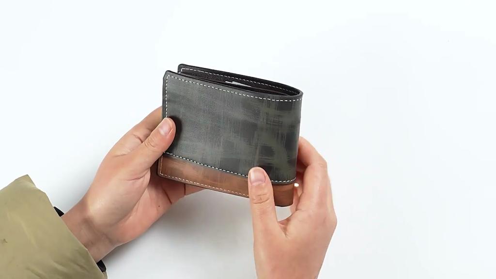 Men’s Vintage Leather Wallet Bifold Short Wallet with ID Window Multi Card Holder Cash Pocket Slim Business Wallet