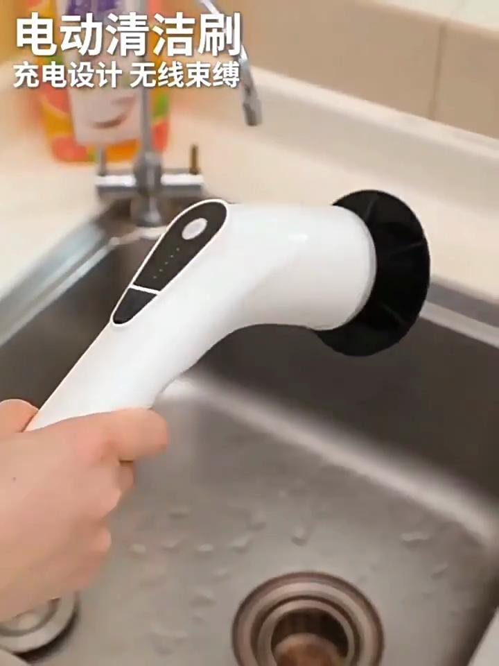 Electric Spin Scrubber Cordless Bath Tub Power Scrubber with 8 Replaceable Drill Brush Heads Shower Cleaning Brush with Adjustable Handle for Bathroom