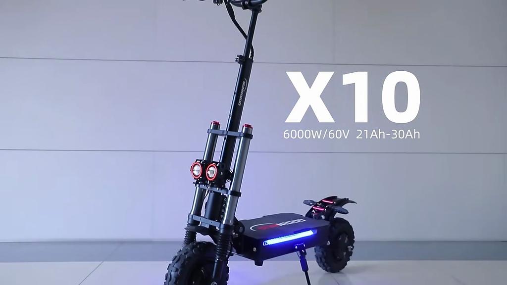 Electric Scooter X10 6000W Double Powerful Motor 60V38AH Aluminum Battery 11Inch Electric Scooter 120KM Max Mileage Folding EScooter