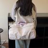Bolsa de lona impermeable de nailon para mujer, bolsa de viaje, bolsa de gimnasio, bolso de mano con correa ajustable