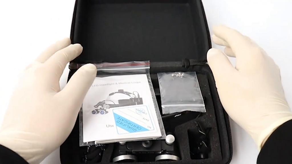 Loupe Binoculaire Dentaire 2,5x - Distance De Travail 320-420 Mm - Neuf Pour Chirurgie Ou Labo