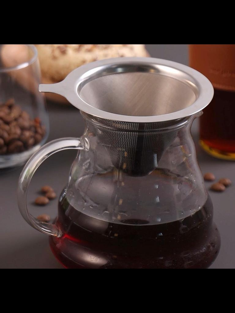 Filtr do kawy Baijie, Filtr do kawy pour-over, Bez papierowego filtra, Lejek do filtra do kawy drip, Siatka 800 oczek