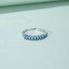 Tancise Classic 925 Sterling Silver Turquoise Ring Ladies Jewelry Wedding Promise Party Gift