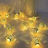 LED Solar Hollow Moroccan Ball Light String Holiday Outdoor Courtyard Ball Decoration Lantern 1.5m 10led/3m 20eld/6m 40led