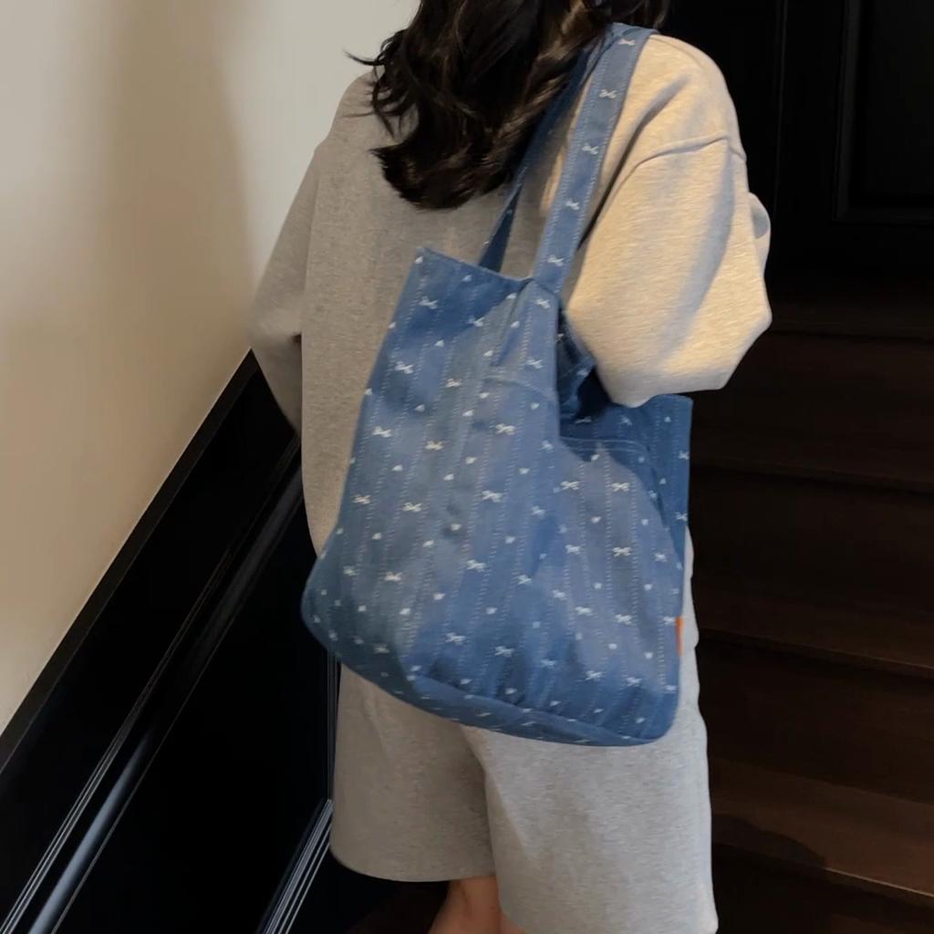 Denim Tote Bag Women Shoulder Crossbody Bag