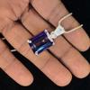 NATURAL Purple Amethyst 31 Ct CERTIFIED Emerald 925 Starling Silver Gems Pendant MY.PD-30-NS