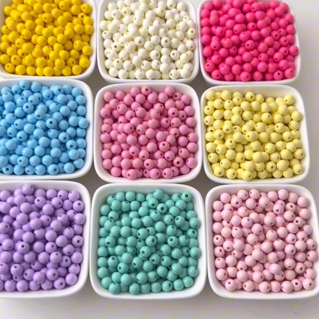 10Pcs Acrylic Beads Fantasy Color Ball Charms for DIY Necklace Bracelet Earring Jewelry Making
