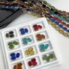 5-10pcs Glass Gold Bead Rectangular Shape Crystal Beads for DIY Bracelet Necklace Jewelry Making Decoration