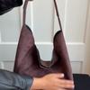 Suede Hobo Bag with Open Top Design Large Capacity Everyday Fashion Shoulder Bag