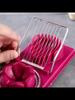 2 In 1 Egg Slicer Cutter Multifunctional Egg Divider Stainless Steel Wire Egg Cutter for Hard Boiled Eggs Kitchen Gadget