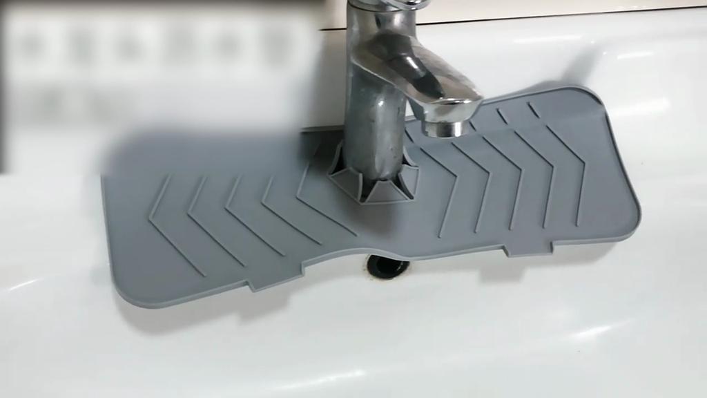 Tappetino per rubinetto Scarico pieghevole TPR Resistente protezione da appoggio per lavello Protezione antispruzzo per hotel