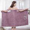 Coral Fleece Bath Wrap Tube Top Wearable Towel Women's Soft Absorbent Robe Thick Hemming Spa Cover for Bathroom and Pool