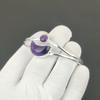 Beautiful Amethyst Gemstone Handmade Cuff Bangle 925 Sterling Silver Cuff Bangle, Amethyst Bracelet For Wife, Unisex Bangle, Valentine's Day Gift