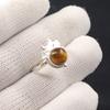 Natural Yellow Tiger Eye Gemstone 925 Sterling Silver Jewelry Handcrafted Ring RR-67-25