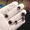 Amethyst Gemstone 925 Sterling Silver Handmade Jewelry Adjustable Bracelet 7-9" RB-17-5
