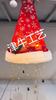 LED Santa Hat Hanging Light Christmas Hat Pendant Lamp with Tassel Bell Star Ornaments Xmas New Year Party Decoration Light