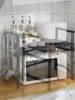 Scalable Microwave Oven Shelvesk Free Standing Spice Storage Rack Adjustable Detachable Metal Holder Kitchen Storage