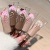 CAPPUVINI Milk Tea Velvet Liquid Eyeshadow Monochrome Matte Makeup Long-lasting Brown Eyeshadow