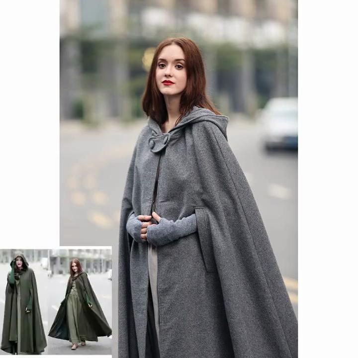 Halloween Costumes for Adult Women Medieval Cosplay Retro Lace Long Cloak with Hat Party Renaissance Noble Woman Costume