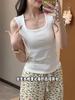 Cotton Sleeveless Tank Top With Wide Straps For Summer Yoga And Beach Wear