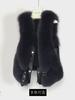 Leather Vest Women's Short Autumn and Winter Imitation Fox Hair Plus Cotton High-end Splicing Vest Jacket Women's Fox Hair New
