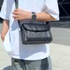 Men's shoulder bag, high-end men's bag, trendy fashion, large-capacity casual messenger bag, multi-compartment small square bag.