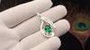Chrome Diopside Gemstone 925 Sterling Silver Designer Zircon Pendant 1.4" Women Jewelry For Birthday Gift CZP16-7