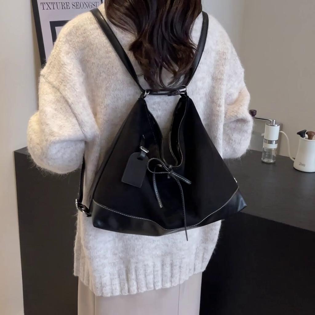 Women's Contrast Tote Bag Color Block Commuter Shoulder Bag Crossbody Bag