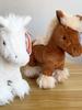 Cute White And Brown Horse Plush Toy For Bedroom Decor