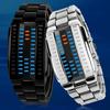 LED Fashion Wristwatch Unisex Men Women Gift Digital Lava Display Stainless Steel Band Army Sports Vintage Retro Casual