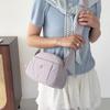 Solid Color Nylon Crossbody Bag Multi Pocket Casual Shoulder Bag for Women