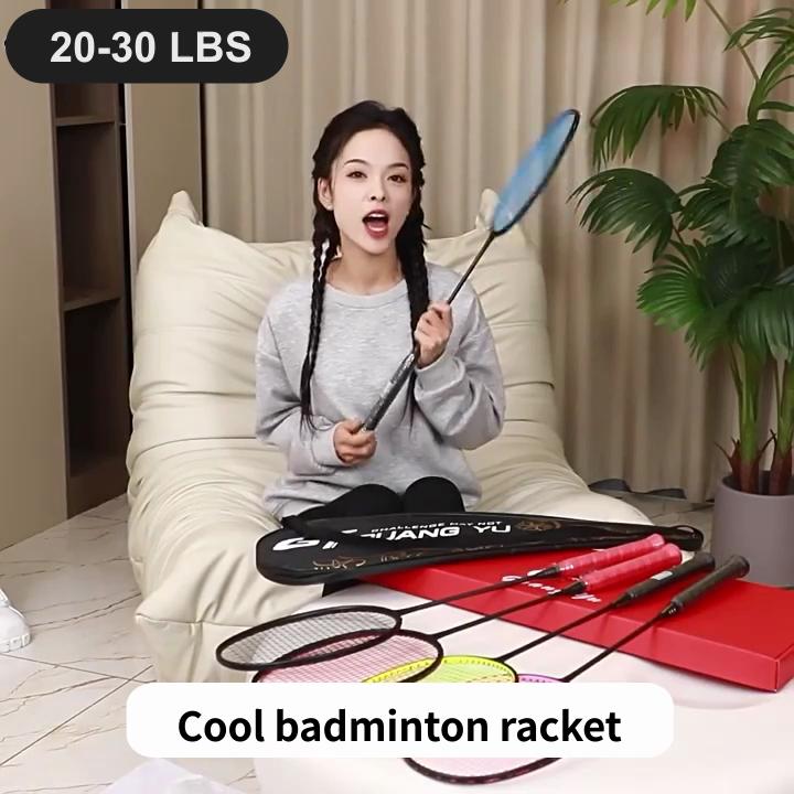 21-30 LBS Badminton Racket Carbon Fiber Man Woman Adult High Elasticity Durable Major Attack Racket Defense Competition Level