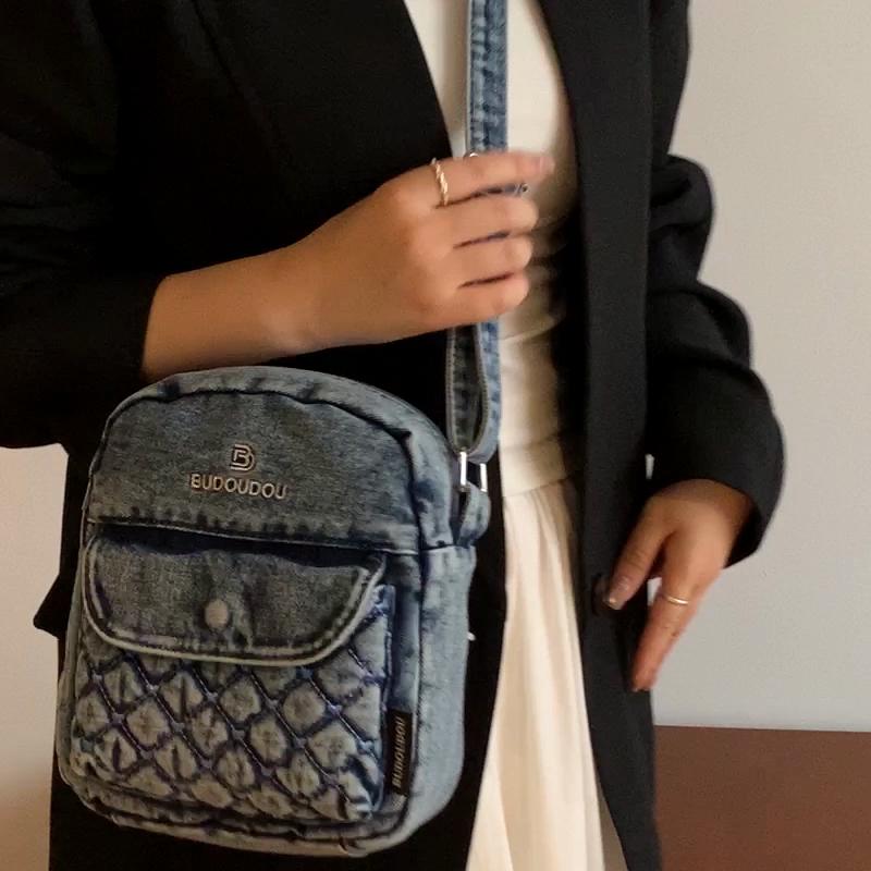 Denim Bag Women's Shoulder Bag Student Commuter Crossbody Bag