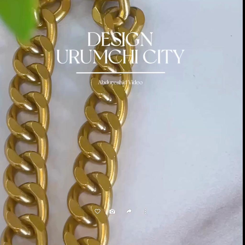 Metallaluminiumsveske Kjedestropp Håndtak Skulder Crossbody-veskeveske DIY Metallerstatningskjeder Veskedeler Tilbehør