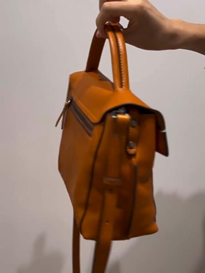 Designer Brand 2026 Autumn/Winter Handmade Original First Layer Cowhide Women's Single Shoulder Crossbody Bag Leather Messenger Bag