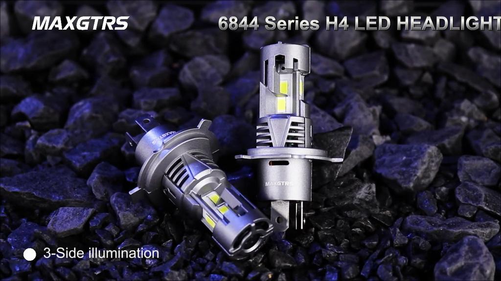 MAXGTRS 30000LM H4 LED 9003 HB2 Headlights High and Low Beam with Fan Wireless 110W Car Headlamp 12V