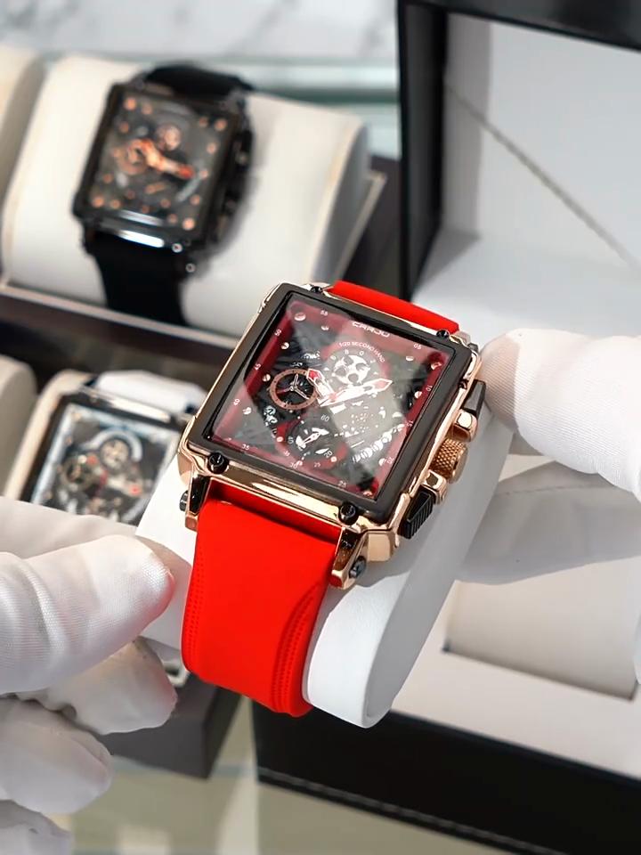 CRRJU/2312 New Belt Men's Watch Watch Simple Business Personality Multi-functional Men's Calendar