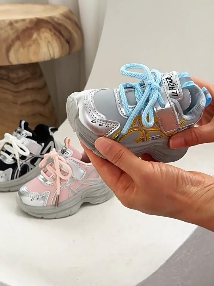 Children's Breathable Sports Shoes Girls' Fashionable Casual Shoes Boys' Non-slip Dad Shoes