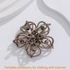 Vintage Flower Brooch Pin With Zinc Alloy Design For Elegant Ladies Accessories