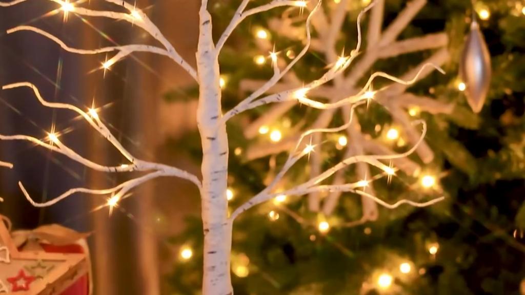 Ramo di Betulla Bianca Luci LED Luci Festive Alimentazione USB e a Batteria Per Festa di Natale Matrimonio Decorazione Ramo Luci da Esterno