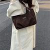 Vintage Suede Handbag Women Commuter Tote Bag Shoulder Underarm Bag