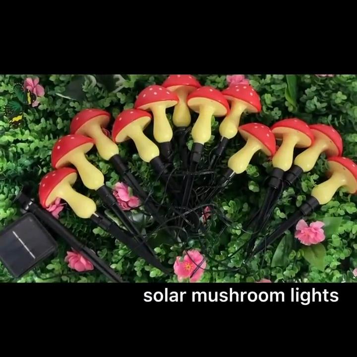 8 Head Solar Mushroom Lights Stake Garden Decor, Festive Christmas Fairy Lights for Outdoor Yard, Wedding Party Atmosphere