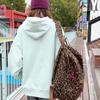 Leopard Print Canvas Fashion Backpack for Women, Casual School Travel Bag with Detachable Shoulder Straps