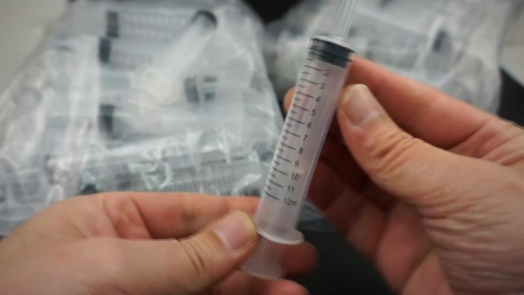 10 buc seringă de irigare dentară de unică folosință cu vârf curbat 12CC pentru uz dentist, material consumabil dentar