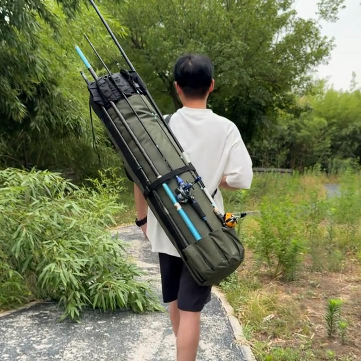 Waterproof Fishing Pole Bag With Rod Holder - Multifunctional Organizer For Fishing Gear
